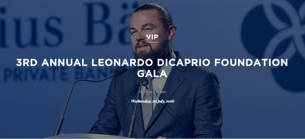 3rd Annual Leonardo DiCaprio Foundation Gala
